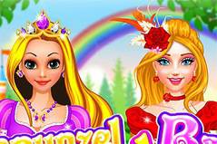 Барби и Рапунцель - Rapunzel and Barbie Dress Up